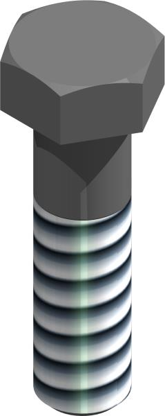 Bolt, 3/4-16 UNF x 2 3/4 Blk