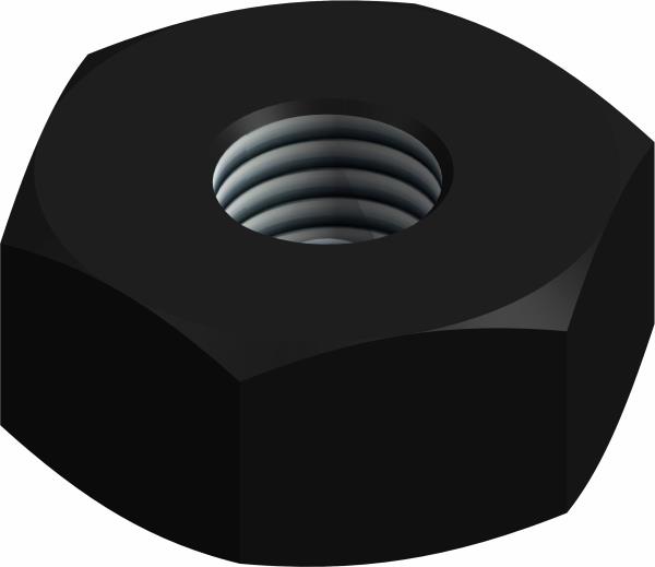 Nut, Heavy 1/4-20 UNC Blk