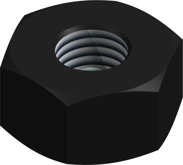 Nut, Heavy 3/8-16 UNC Blk