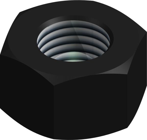 Nut, 1/2-13 UNC Blk