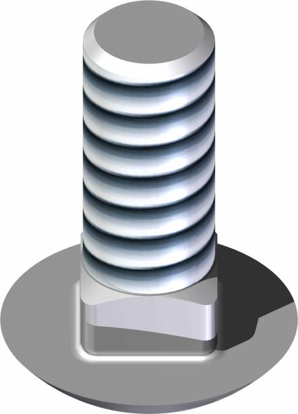 Bolt, Carriage 3/8-16 x 1