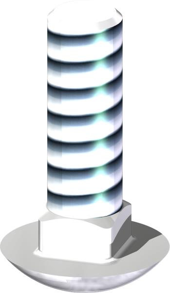 Bolt, Carriage 3/8-16 x 1-1/4 SS
