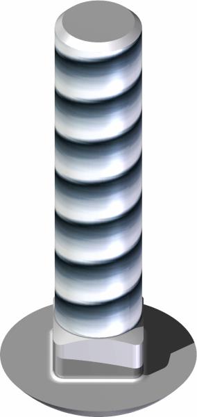 Bolt, Carriage 3/8-16 X 1-3/4