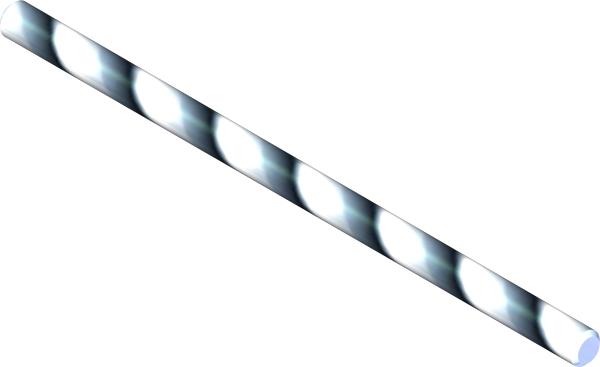 Threaded Rod, 1/4 UNF x 5" SS